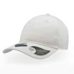 Бейсболка с NFC-меткой в козырьке GREEN CAP 265 из органического хлопка  (белый)