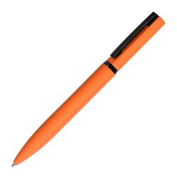 Ручка шариковая MIRROR BLACK, покрытие soft touch (оранжевый)