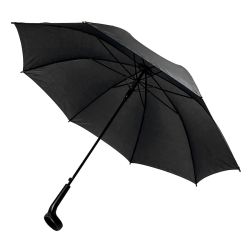 Зонт-трость LIVERPOOL с ручкой-держателем, полуавтомат (чёрный)