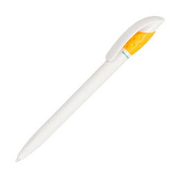 Ручка шариковая из биоразлагаемого пластика GOLF GREEN (белый, желтый)