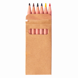 Набор цветных карандашей мини TINY,6 цветов (бежевый)